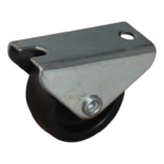 Stalen bokwiel, 32mm diameter, PP loopvlak, glijlager, 34mm bouwhoogte, BW870878