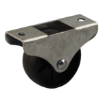 Stalen bokwiel, 45mm diameter, PP loopvlak, glijlager, 49mm bouwhoogte, BW294701