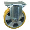 Stalen bokwiel, 80mm diameter, PU loopvlak, kogellager, 111mm bouwhoogte, BW613368