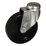 Stalen zwenkwiel, 100mm diameter, PP loopvlak, glijlager, ZW386057