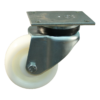 Stalen zwenkwiel, 125mm diameter, PA loopvlak, glijlager, ZW664928