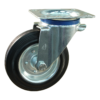 Stalen zwenkwiel, 160mm diameter, rubber loopvlak, rollager, ZW599093