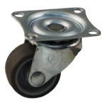 Stalen zwenkwiel, 25mm diameter, TPE loopvlak, glijlager, ZW847816