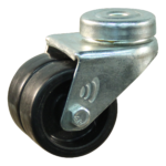 Stalen zwenkwiel, 50mm diameter, PP loopvlak, glijlager, ZW297325