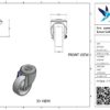 Rvs zwenkwiel, 80mm diameter, PP loopvlak, rollager RVS - Afbeelding 3