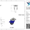 Rvs zwenkwiel, 80mm diameter, PU loopvlak, rollager RVS, dubbele rem, naloop - Afbeelding 3