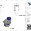 Rvs zwenkwiel, 100mm diameter, PP loopvlak, rollager RVS - Afbeelding 3