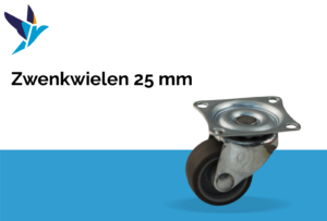 Zwenkwielen 25 mm