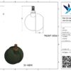 Verchroomd zwenkwiel, 51mm diameter, verchroomd loopvlak - Afbeelding 3