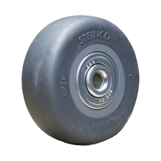 PP wiel, 50mm diameter, TPE loopvlak, kogellager