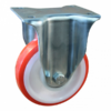 Stalen bokwiel, 100mm diameter, PU loopvlak, kogellager, 132mm bouwhoogte, BW886781