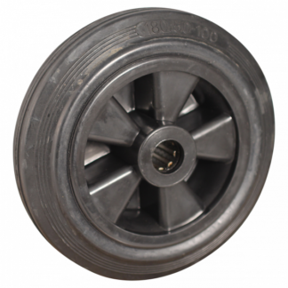 PP wiel, 180mm diameter, rubber loopvlak, rollager, LW179445