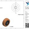 PA wiel, 125mm diameter, PU loopvlak, kogellager - Afbeelding 3