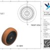 PA wiel, 160mm diameter, PU loopvlak, kogellager - Afbeelding 3