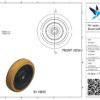 PA wiel, 200mm diameter, PU loopvlak, kogellager - Afbeelding 3