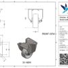Stalen bokwiel, 80mm diameter, PP loopvlak, rollager, 108mm bouwhoogte - Afbeelding 3