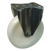 Rvs bokwiel, 200mm diameter, PA loopvlak, rollager RVS, 240mm bouwhoogte, BW415531
