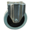 Rvs bokwiel, 200mm diameter, elastisch rubber loopvlak, kogellager RVS, 237mm bouwhoogte, BW994703