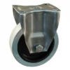 Rvs bokwiel, 200mm diameter, elastisch rubber loopvlak, kogellager RVS, 240mm bouwhoogte, BW806451