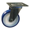 Rvs zwenkwiel, 150mm diameter, PU loopvlak, rollager RVS, ZW119252