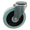 Rvs zwenkwiel, 200mm diameter, elastisch rubber loopvlak, kogellager RVS, ZW797863