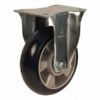 Stalen bokwiel, 160mm diameter, PU loopvlak, kogellager, 200mm bouwhoogte, BW806248