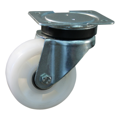 Stalen zwenkwiel, 100mm diameter, PA loopvlak, kogellager, ZW261630