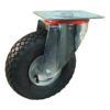 Stalen zwenkwiel, 260mm diameter, luchtband loopvlak, rollager, ZW113814