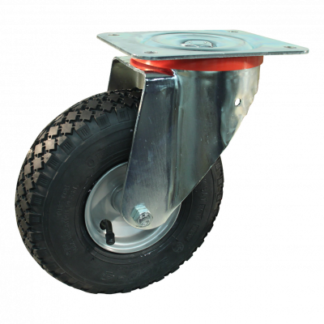 Stalen zwenkwiel, 260mm diameter, luchtband loopvlak, rollager, ZW954392