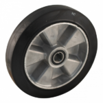 Aluminium wiel, 250mm diameter, elastisch rubber loopvlak, kogellager, LW347170