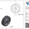 PP wiel, 160mm diameter, TPE loopvlak, kogellager RVS - Afbeelding 3