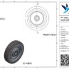 PP wiel, 200mm diameter, TPE loopvlak, kogellager RVS - Afbeelding 3