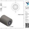 PA palletwagenwiel, 82mm diameter, 100mm breed, RVS kogellager, 900kg draagvermogen - Afbeelding 2