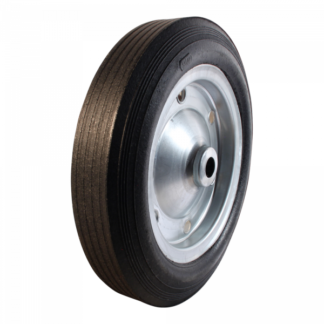 Stalen wiel, 385mm diameter, massief rubberen loopvlak, rollager, LW876792