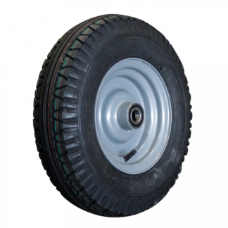 Stalen wiel grijs, 400mm 4.00-8, luchtband 8PR, kogellager, V-40, 25mm asgat, LW815560