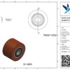 Gietijzeren palletwagenwiel, 80mm diameter, 54mm breed, 500kg draagvermogen - Afbeelding 3