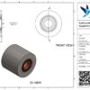 Gietijzeren palletwagenwiel, 85mm diameter, 75mm breed, 700kg draagvermogen - Afbeelding 3