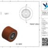 Gietijzeren palletwagenwiel, 80mm diameter, 54mm breed, 500kg draagvermogen - Afbeelding 3