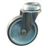 Rvs zwenkwiel, 75mm diameter, TPE loopvlak, glijlager, ZW185474