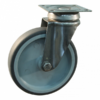 Rvs zwenkwiel, 75mm diameter, TPE loopvlak, glijlager, ZW698401