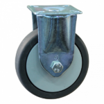 Stalen bokwiel, 75mm diameter, TPE loopvlak, glijlager, 99mm bouwhoogte, BW365017