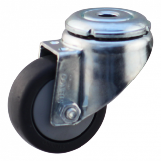Stalen zwenkwiel, 50mm diameter, TPE loopvlak, glijlager, ZW818660