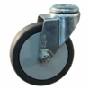 Stalen zwenkwiel, 75mm diameter, TPE loopvlak, glijlager, ZW258933
