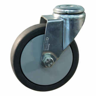 Stalen zwenkwiel, 75mm diameter, TPE loopvlak, glijlager, ZW258933