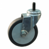 Stalen zwenkwiel, 75mm diameter, TPE loopvlak, kogellager, ZW251241