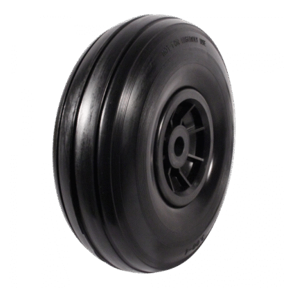 Kunststof wiel, 260mm 3.00-4, PU loopvlak anti-lek, glijlager, 20mm asgat, LW205385