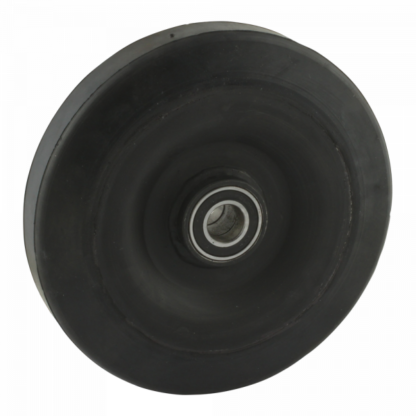 Stalen wiel, 300mm diameter, elastisch rubber loopvlak, kogellager, LW327606