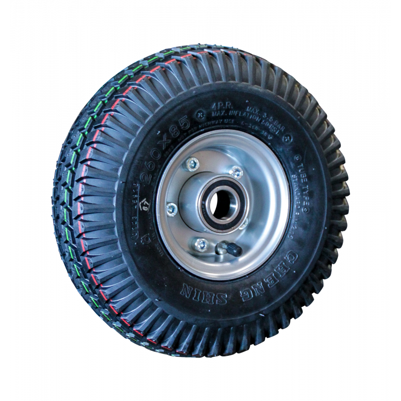 Stalen wiel, 260mm 3.00-4, luchtband 4PR, kogellager, C-248, 25mm asgat, LW739661
