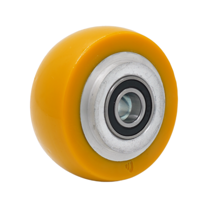 Aluminium wiel, 80mm diameter, PU loopvlak, kogellager, LW805857