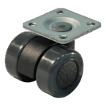 Kunststof zwenkwiel, 32mm diameter, PU loopvlak, glijlager, ZW172107